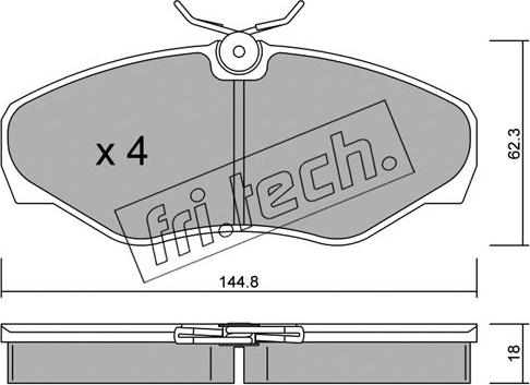 Fri.Tech. 347.2 - Brake Pad Set, disc brake autospares.lv