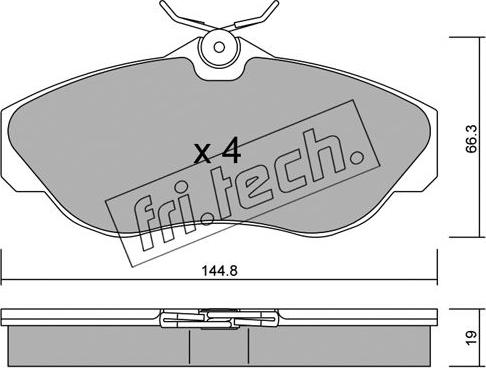 Fri.Tech. 359.0 - Brake Pad Set, disc brake autospares.lv