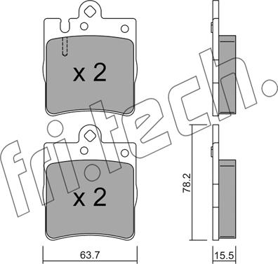 Fri.Tech. 353.0 - Brake Pad Set, disc brake autospares.lv