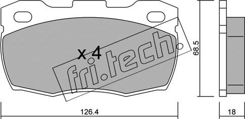 Fri.Tech. 361.0 - Brake Pad Set, disc brake autospares.lv