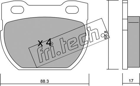 Fri.Tech. 363.1 - Brake Pad Set, disc brake autospares.lv