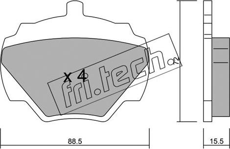 Fri.Tech. 362.0 - Brake Pad Set, disc brake autospares.lv