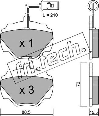Fri.Tech. 362.1 - Brake Pad Set, disc brake autospares.lv
