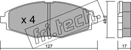 Fri.Tech. 302.0 - Brake Pad Set, disc brake autospares.lv