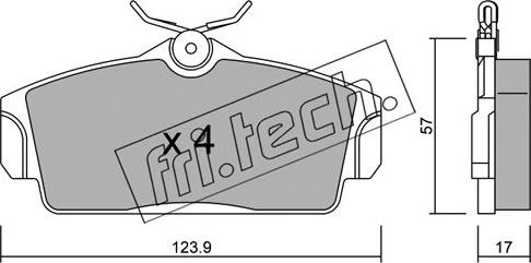 Fri.Tech. 314.0 - Brake Pad Set, disc brake autospares.lv