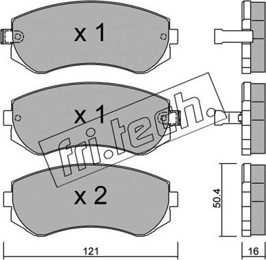 Fri.Tech. 313.0 - Brake Pad Set, disc brake autospares.lv