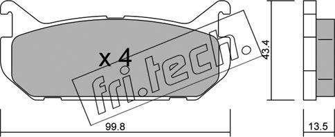 Fri.Tech. 312.0 - Brake Pad Set, disc brake autospares.lv