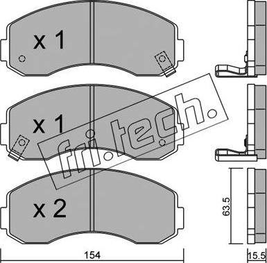 Fri.Tech. 386.0 - Brake Pad Set, disc brake autospares.lv