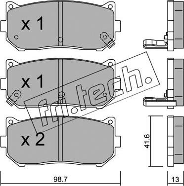 Fri.Tech. 381.0 - Brake Pad Set, disc brake autospares.lv