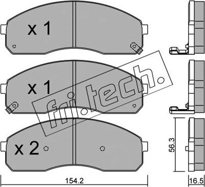 Fri.Tech. 383.0 - Brake Pad Set, disc brake autospares.lv