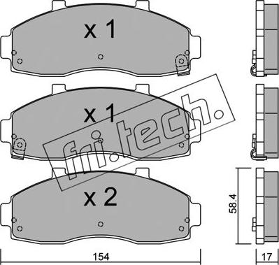 Fri.Tech. 382.0 - Brake Pad Set, disc brake autospares.lv