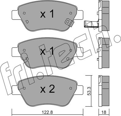 Fri.Tech. 330.2 - Brake Pad Set, disc brake autospares.lv