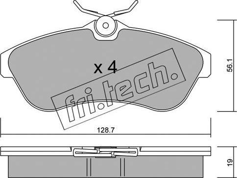 Fri.Tech. 338.0 - Brake Pad Set, disc brake autospares.lv