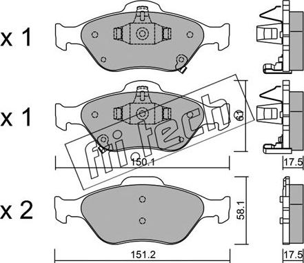 Fri.Tech. 325.1 - Brake Pad Set, disc brake autospares.lv