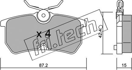 Fri.Tech. 326.0 - Brake Pad Set, disc brake autospares.lv