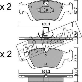 Fri.Tech. 321.0 - Brake Pad Set, disc brake autospares.lv