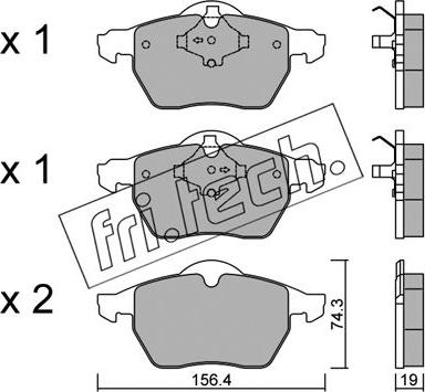 Fri.Tech. 323.1 - Brake Pad Set, disc brake autospares.lv