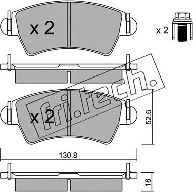 Fri.Tech. 322.0 - Brake Pad Set, disc brake autospares.lv