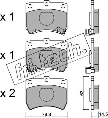 Fri.Tech. 379.0 - Brake Pad Set, disc brake autospares.lv