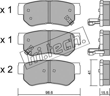 Fri.Tech. 374.0 - Brake Pad Set, disc brake autospares.lv