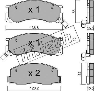 Fri.Tech. 290.0 - Brake Pad Set, disc brake autospares.lv