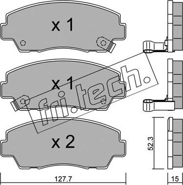 Fri.Tech. 292.0 - Brake Pad Set, disc brake autospares.lv