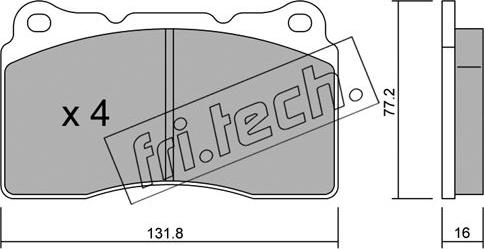 Fri.Tech. 297.1 - Brake Pad Set, disc brake autospares.lv