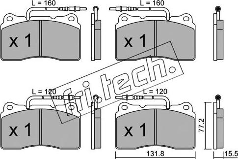 Fri.Tech. 297.3 - Brake Pad Set, disc brake autospares.lv