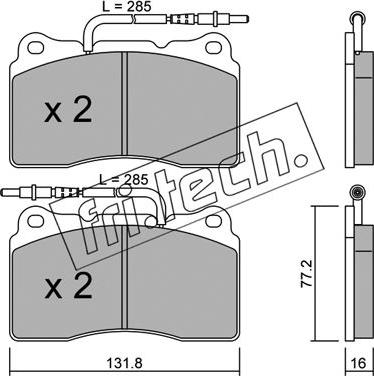 Fri.Tech. 297.2 - Brake Pad Set, disc brake autospares.lv