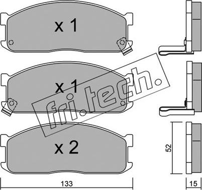 Fri.Tech. 241.1 - Brake Pad Set, disc brake autospares.lv