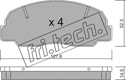 Fri.Tech. 248.0 - Brake Pad Set, disc brake autospares.lv