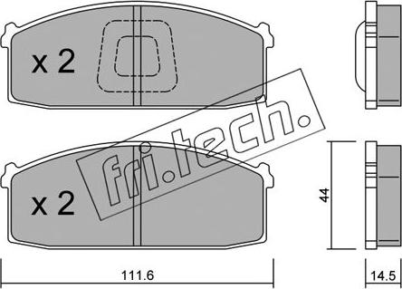 Fri.Tech. 254.1 - Brake Pad Set, disc brake autospares.lv