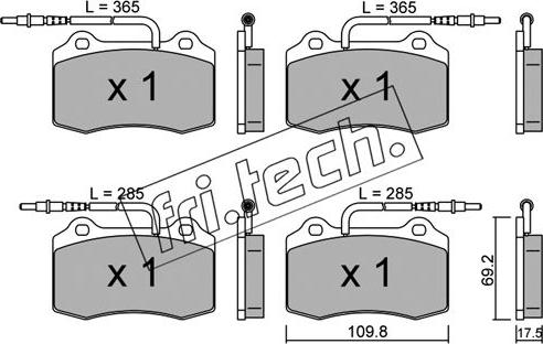 Fri.Tech. 260.1 - Brake Pad Set, disc brake autospares.lv