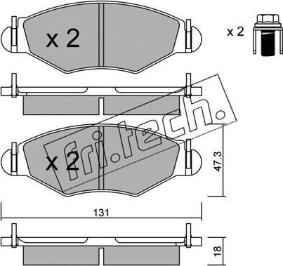 Fri.Tech. 263.0 - Brake Pad Set, disc brake autospares.lv