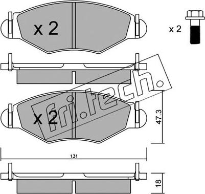 Fri.Tech. 263.1 - Brake Pad Set, disc brake autospares.lv