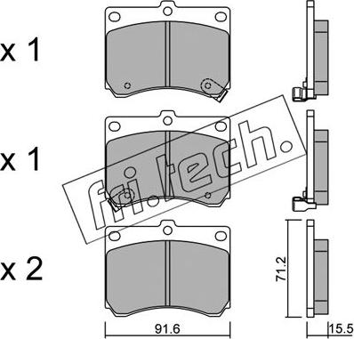 Fri.Tech. 205.0 - Brake Pad Set, disc brake autospares.lv