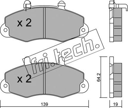 Fri.Tech. 201.1 - Brake Pad Set, disc brake autospares.lv