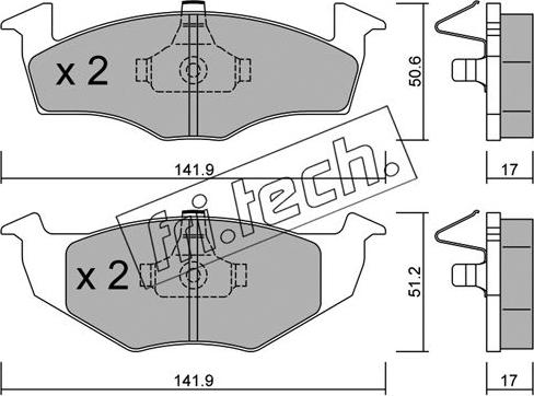 Fri.Tech. 215.0 - Brake Pad Set, disc brake autospares.lv