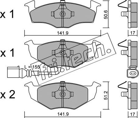 Fri.Tech. 215.3 - Brake Pad Set, disc brake autospares.lv