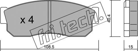 Fri.Tech. 211.0 - Brake Pad Set, disc brake autospares.lv