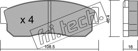 Fri.Tech. 211.1 - Brake Pad Set, disc brake autospares.lv