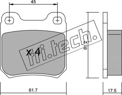 Fri.Tech. 284.1 - Brake Pad Set, disc brake autospares.lv