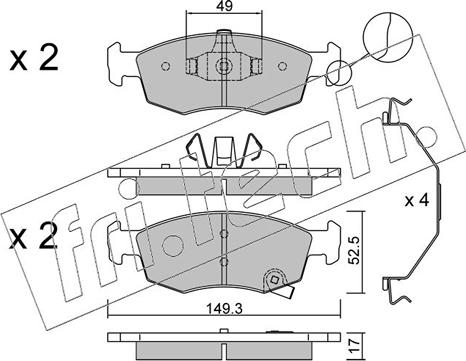 Fri.Tech. 283.6 - Brake Pad Set, disc brake autospares.lv