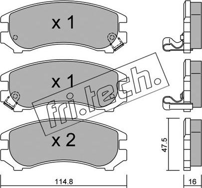 Fri.Tech. 239.1 - Brake Pad Set, disc brake autospares.lv