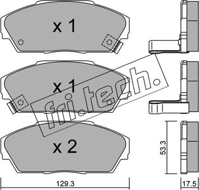 Fri.Tech. 234.0 - Brake Pad Set, disc brake autospares.lv