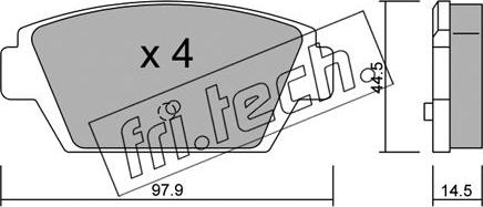 Fri.Tech. 235.0 - Brake Pad Set, disc brake autospares.lv