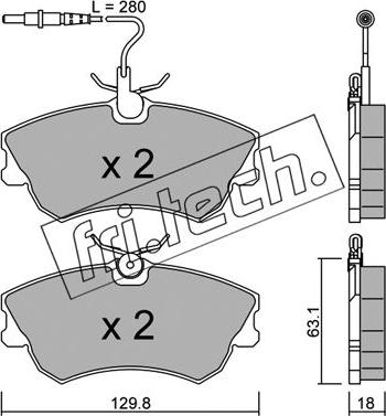 Fri.Tech. 231.0 - Brake Pad Set, disc brake autospares.lv