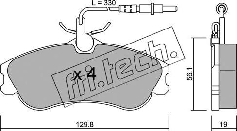 Fri.Tech. 226.0 - Brake Pad Set, disc brake autospares.lv