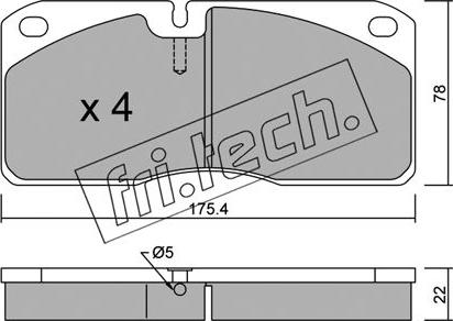 Fri.Tech. 278.0 - Brake Pad Set, disc brake autospares.lv