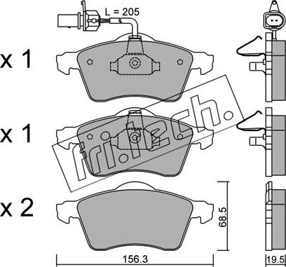 Fri.Tech. 272.1 - Brake Pad Set, disc brake autospares.lv